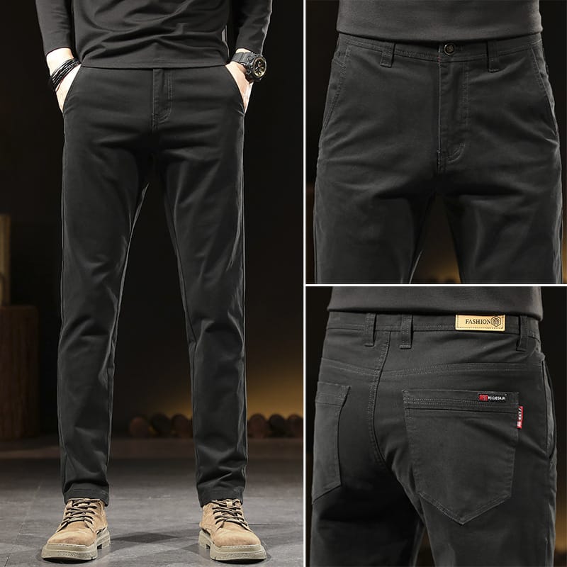 Men's New in Business Pants Cotton classic style Straight Casual Fashion Comfortable Male Elasticity Trousers