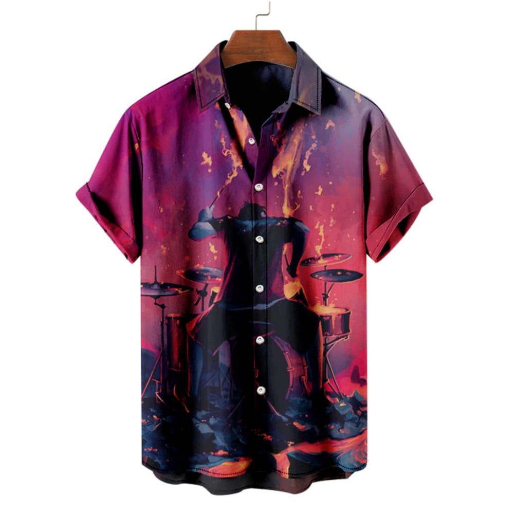Men's Casual Shirt Hawaiian Shirt Men Summer 3d Print Casual Short Sleeved Shirt For Men Clothing Breathable Shirts