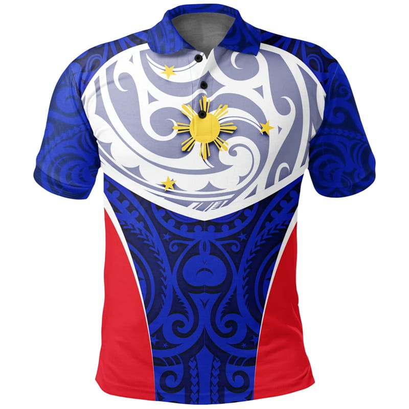 Men's Fashion 3D Printing Philippines National Flag Shirts Philippines National Hero Day Graphic Polo Shirts For Men Fashion Top