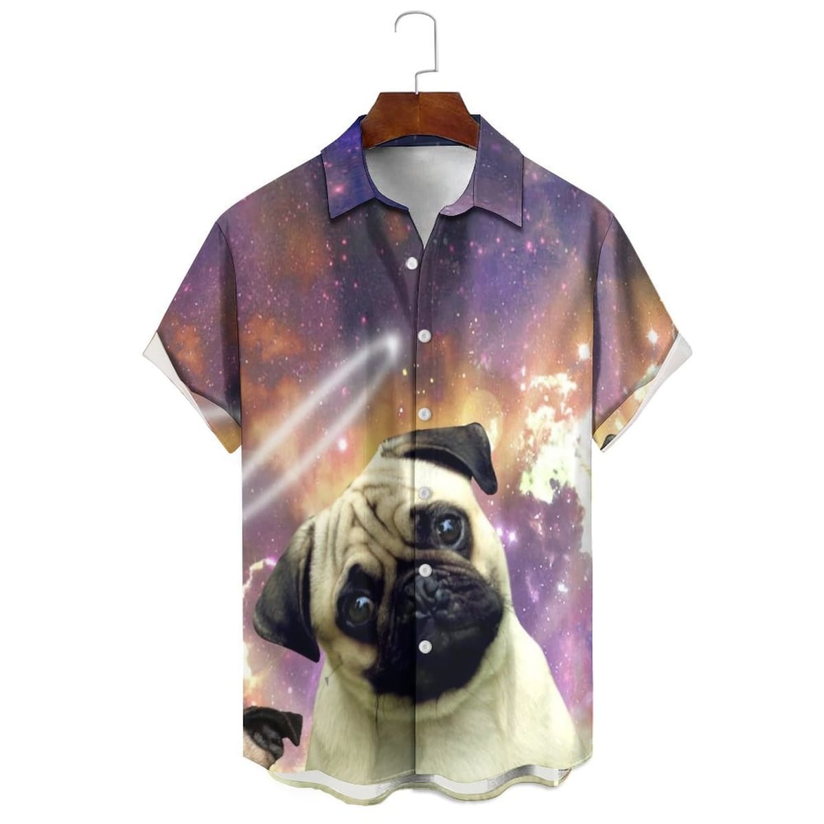 Men's/Women's Fashion Simple Summer Cartoon Animal Puppy Print Loose Casual Multi-Style Daily Can Wear Lapel Short-Sleeved Shirt
