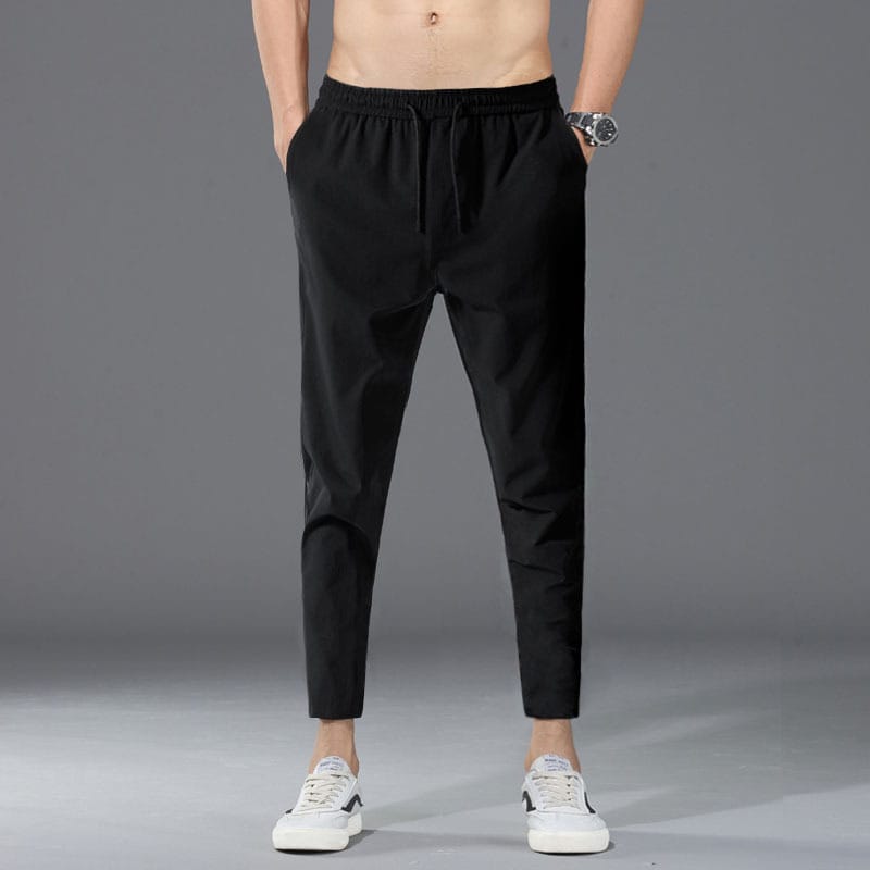 MRMT 2024 Brand New Pure Color Pants With Small Feet, Men's Korean Version Of Ice Silk Casual Pants Pants For Male Trawers