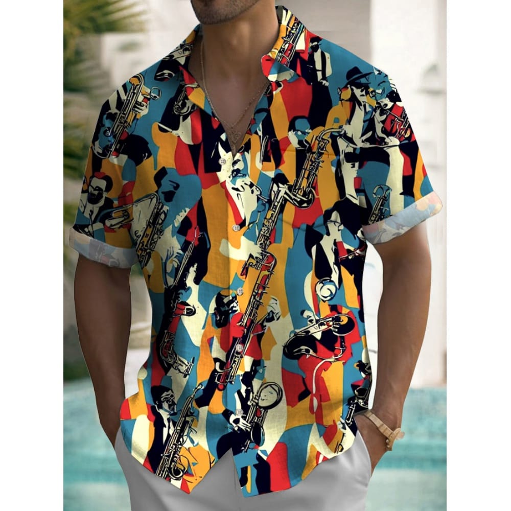 Men's Casual Shirt Hawaiian Shirt Men Summer 3d Print Casual Short Sleeved Shirt For Men Clothing Breathable Shirts