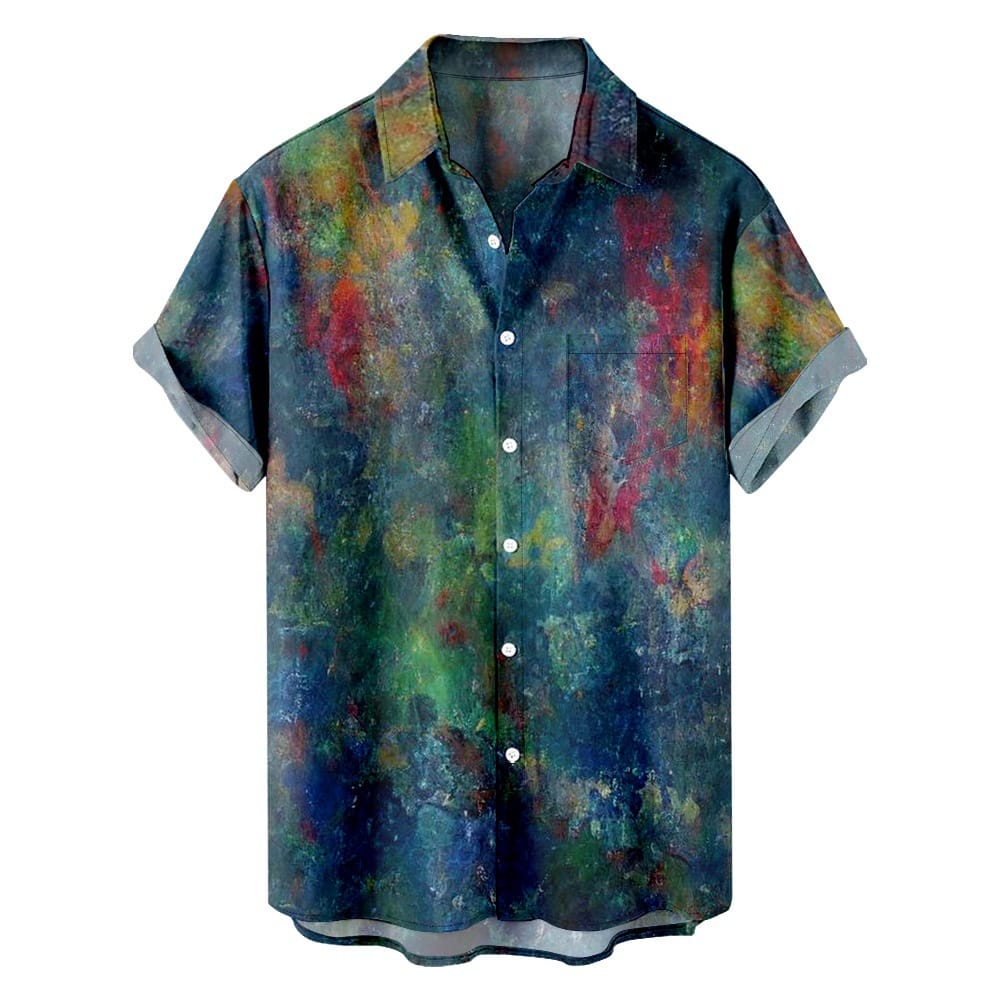Plus Size 4XL Hawaiian Print Men's Shirt Camisa Short Sleeve Shirts for Men 2023 Casual Beach Top Oversized Tee Shirt Clothing