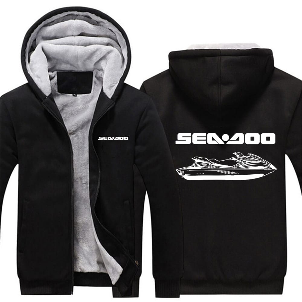 Sea Doo Seadoo Moto Men's New Winter Jacket Cotton Keep Warmer Zipper Hoodies Casual Sweatshirts Thicken Coats Sweatshirts Tops
