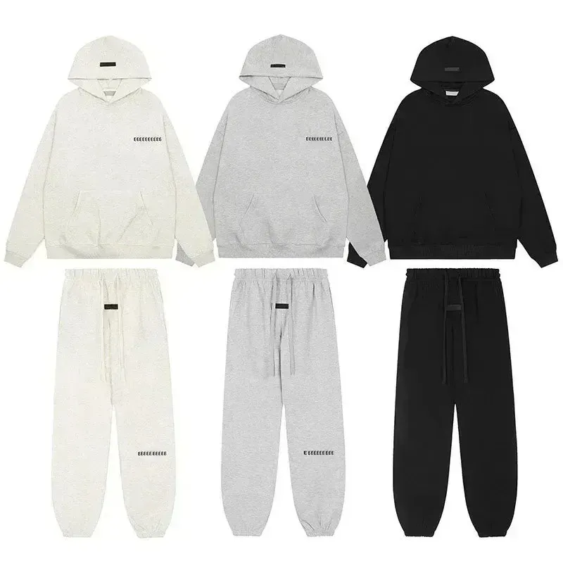 Classic brand New Double Thread Hooded Sweater Fashion Brand Men's Loose Hoodies High Street Luxury Women's Two Row Letter Pants