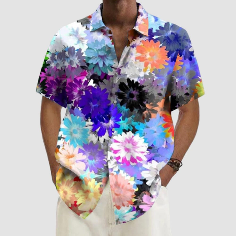 Men's Casual Shirt Hawaiian Shirt Men Summer 3d Print Casual Short Sleeved Shirt For Men Clothing Breathable Shirts