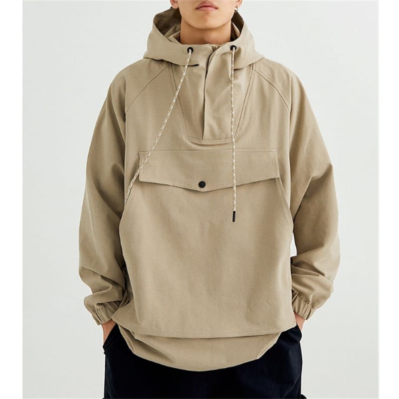 Men's Hooded Sweatshirts Loose Tops Japanese Style Pullover Harajuku Style Spring Autumn Hip Hop Sweatshirts Tops Men