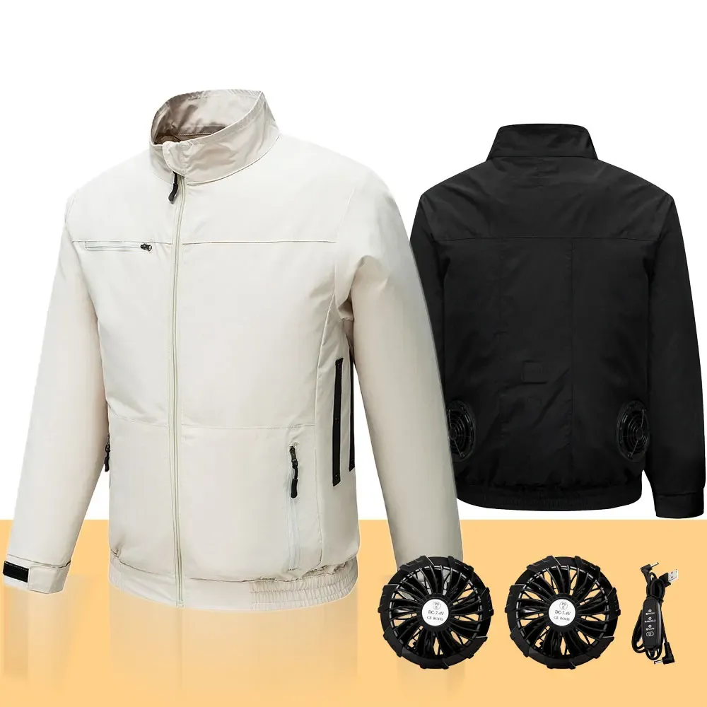Cool Jacket Men's Hot Weather Work Fan Coat USB Refrigeration Air Conditioning Clothes Women's Body Cooling Fishing Clothes Vest