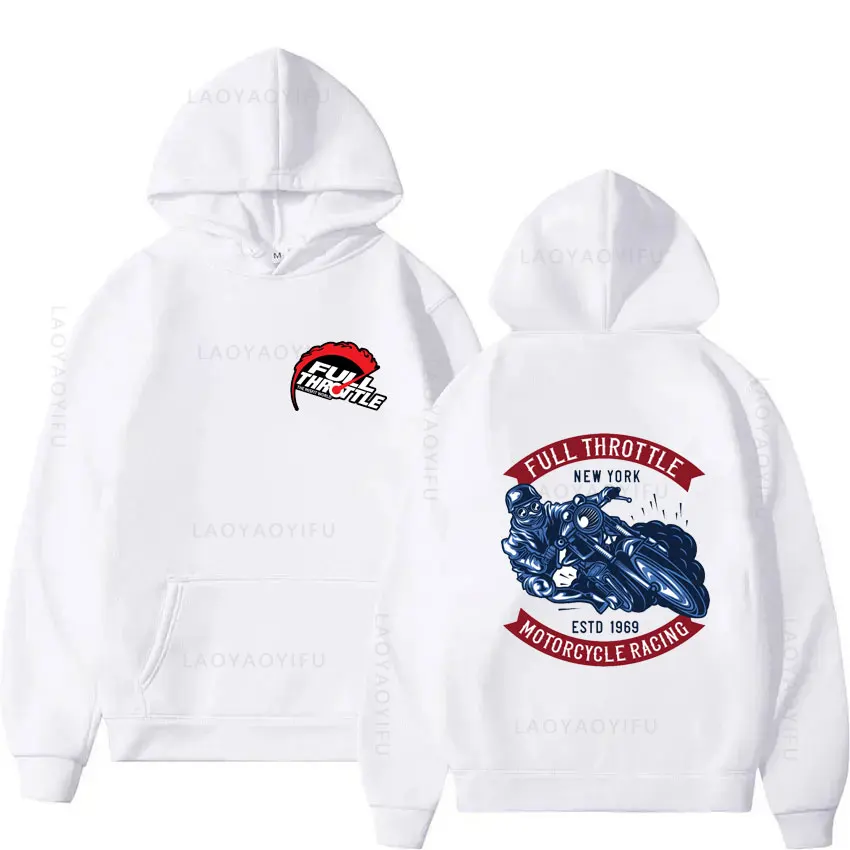 Full Throttle Theme Sweatshirts for Men Men's Hoodies Hooded Sweatshirt Clothing Essentials Hoodie Pullovers Shirt Hoody New Y2k
