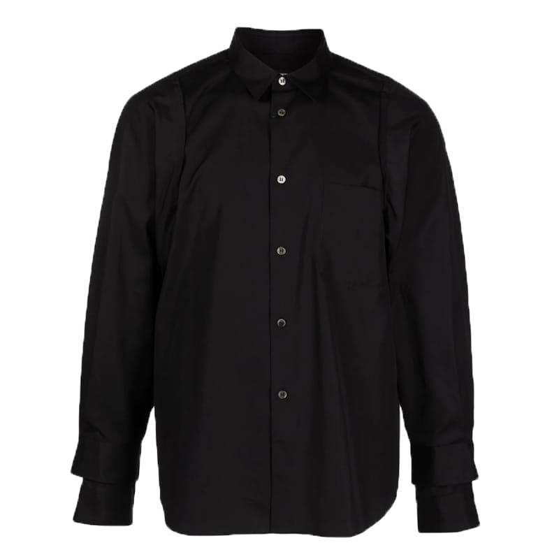 Men's Long-Sleeve Shirt Spring And Autumn New Lapel Pure Color Simple Loose Personality Youth Fashion Popular Casual Shirt