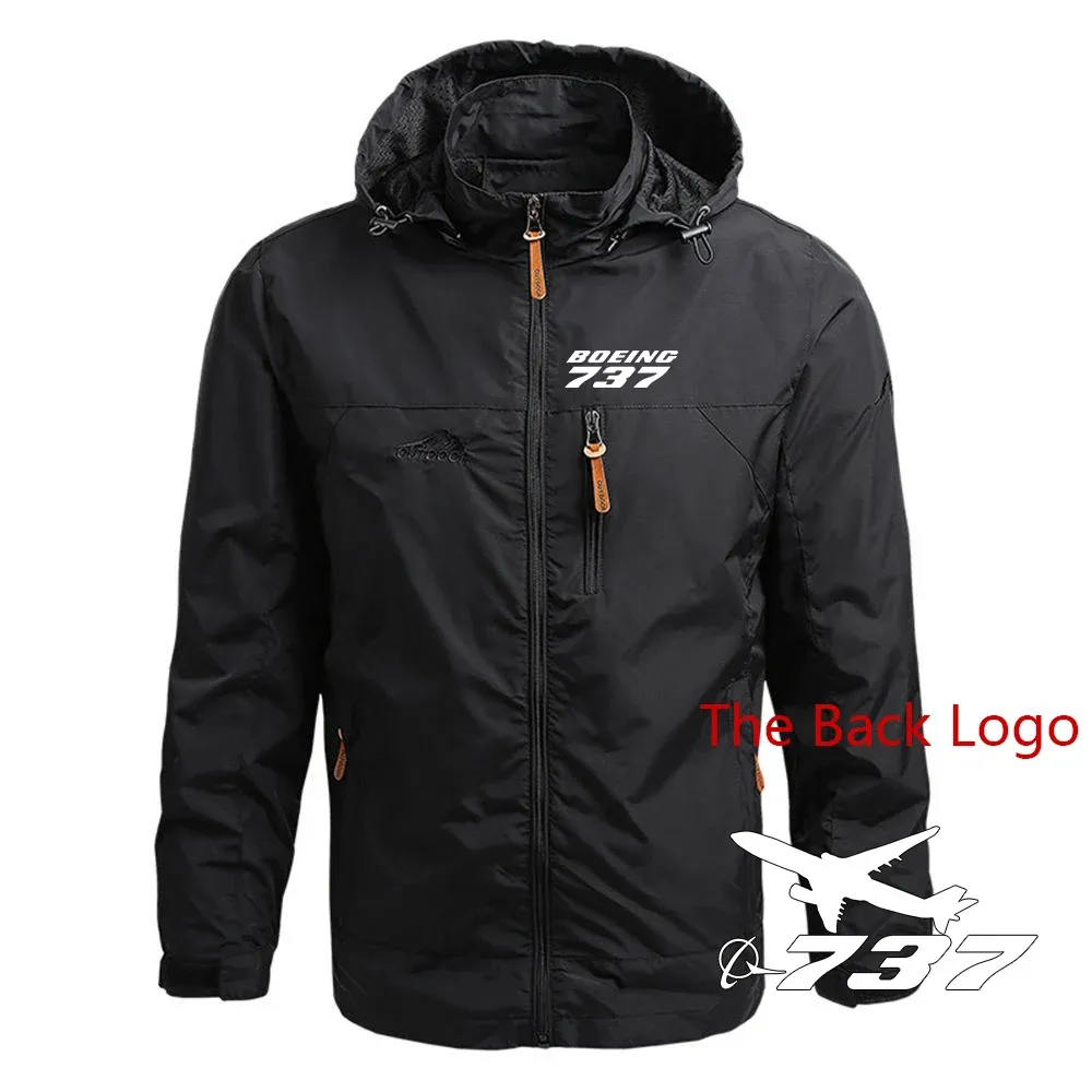 2022 Boeing 737 777 Men's New Long Sleeves Windbreaker Military Jackets Outerwear Waterproof Coats Hoodies Top Pullover Clothes
