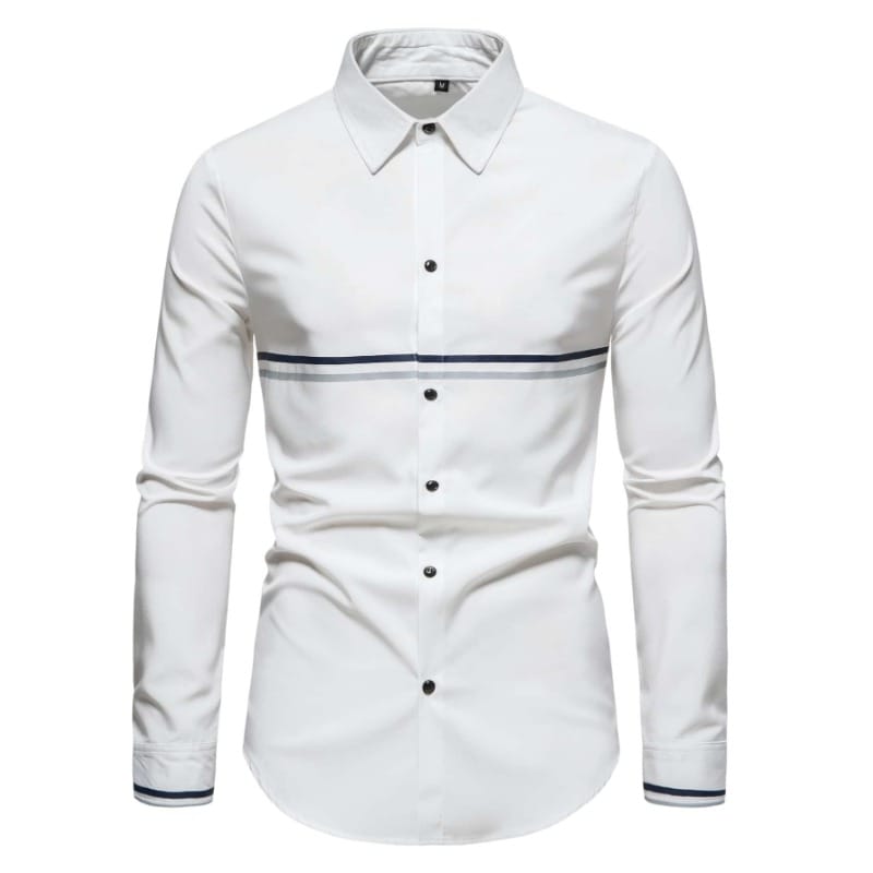 2023 Autumn New Business Casual Polo Polo Polo Collar Men's Long Sleeve Shirt