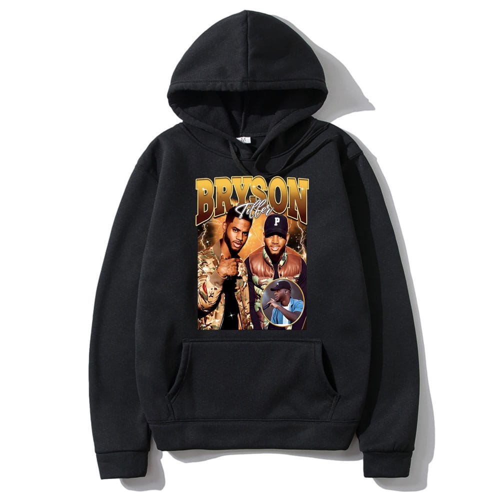 Rapper Bryson Tiller Graphic Print Hoodie Men Women Hip Hop Oversized Sweatshirt Male Fleece Hoodies Men's Vintage Streetwear