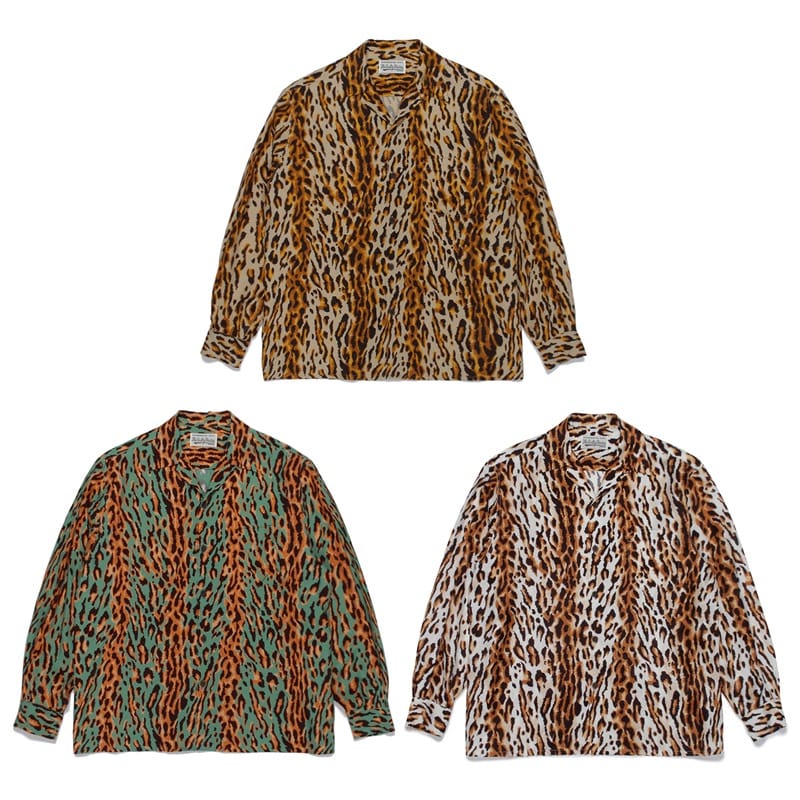 WACKO MARIA Autumn Winter New Classic Leopard Hawaii Long Sleeve Shirt High Quality Men's Women's Tops Shirt