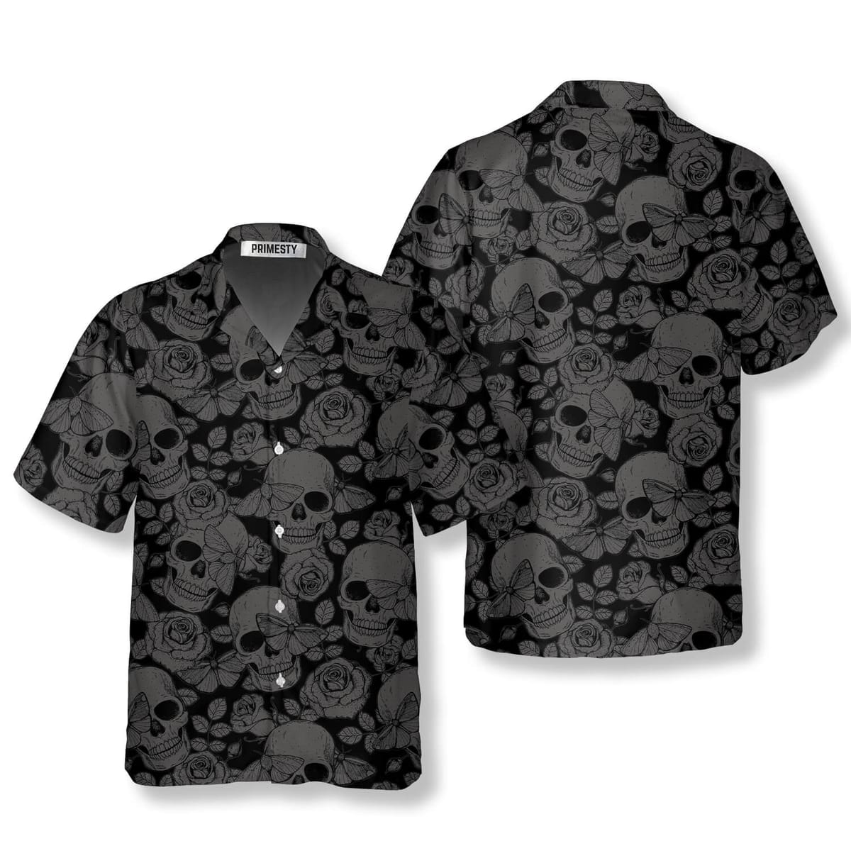 2024tiki hot style 3d printing Hell Guard skull Hawaiian shirt men's shirt men's shirt short sleeve men's clothing