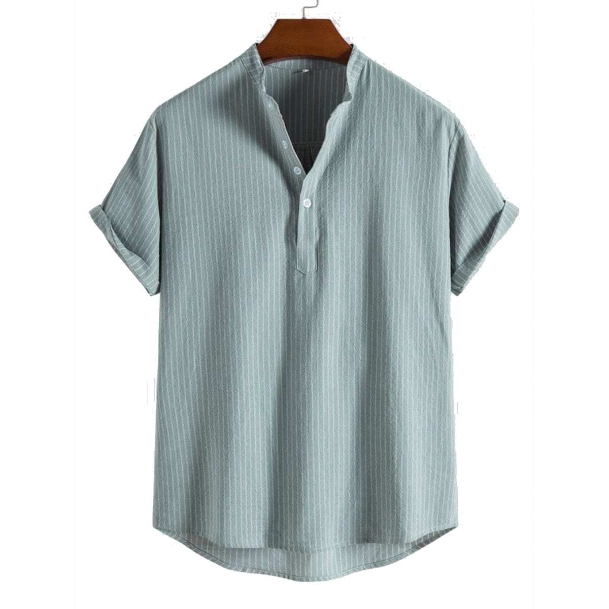 Men's Casual Blouse Cotton Linen Shirt Loose Tops Short Sleeve Tee Shirt Button Yellow Shirt Casual Handsome Shirts For Man