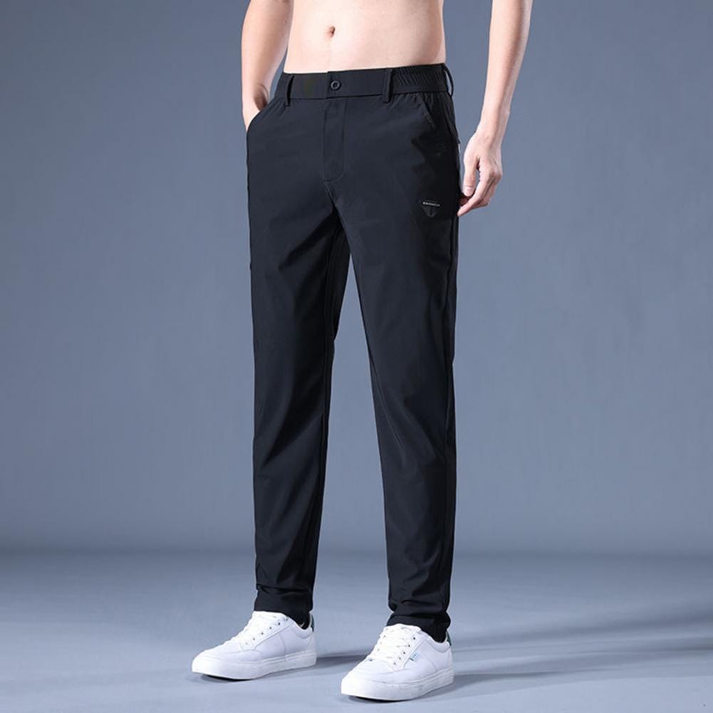 Men Elastic Waist Pants Men Casual Trousers Men's Elastic Waist Casual Pants with Quick Dry Technology Breathable for Daily