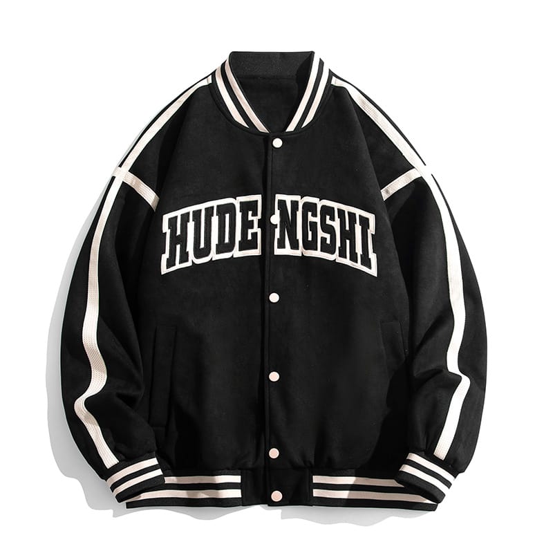 Spring Men's Baseball Jersey 2024 New Suede Thin Style Couple Outdoor Camping Windproof Jacket Hip-hop Street Motorcycle Coat
