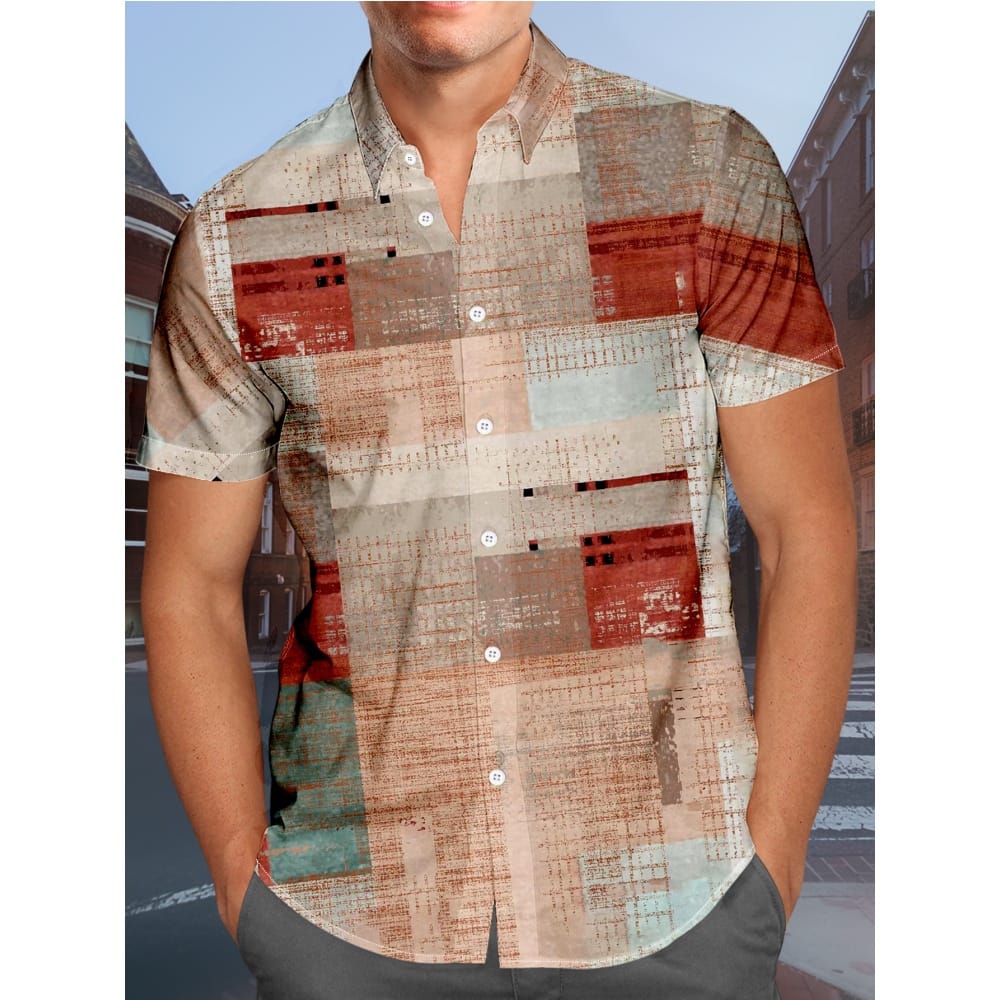 Men's Casual Shirt Hawaiian Shirt Men Summer 3d Print Casual Short Sleeved Shirt For Men Clothing Breathable Shirts