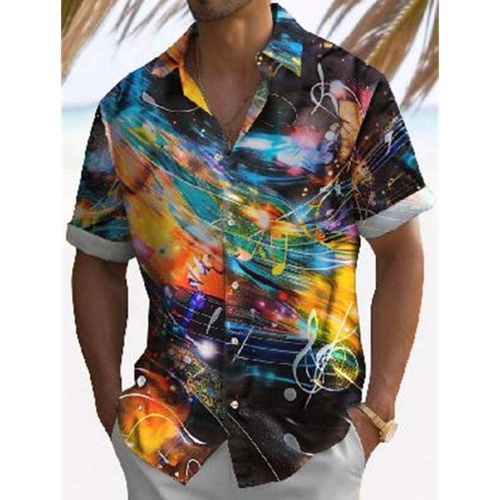 Men's Casual Shirt Hawaiian Shirt Men Summer 3d Print Casual Short Sleeved Shirt For Men Clothing Breathable Shirts