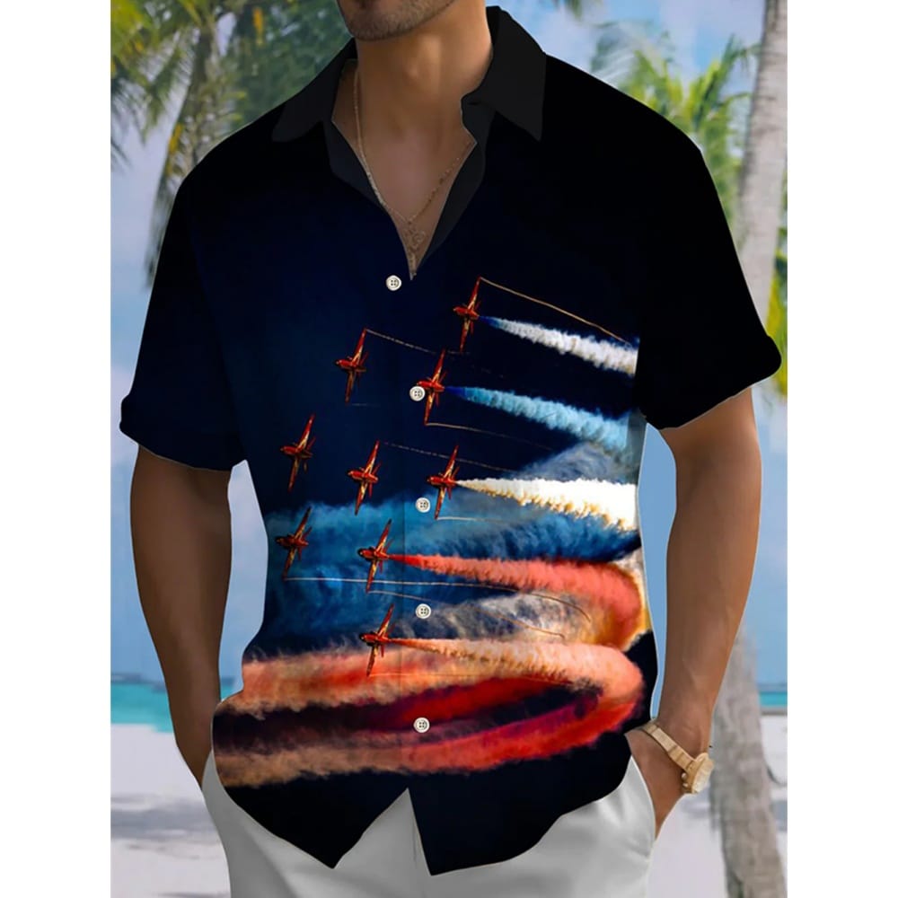 Men's Casual Shirt Hawaiian Shirt Men Summer 3d Print Casual Short Sleeved Shirt For Men Clothing Breathable Shirts