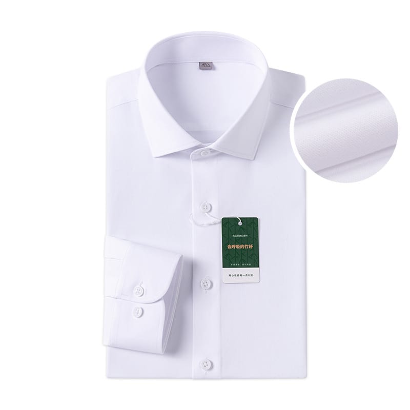 Windsor Collar Regular Cuff Dress Shirt Fashion Men's Long Sleeve Luxury Business Formal Shirts Solid Easy Care Casual Social