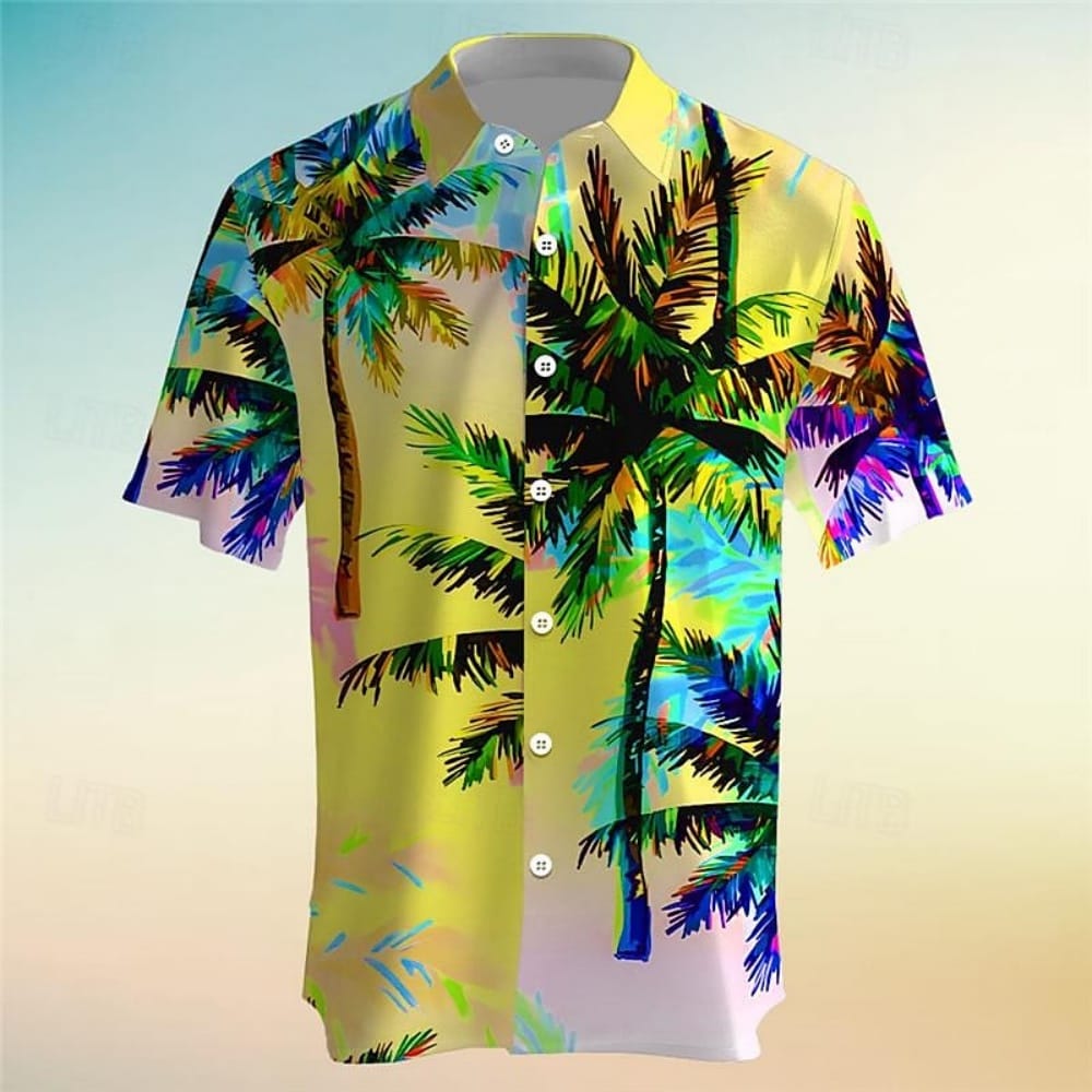 Men's Shirt Summer Casual Fashion Short Sleeved Shirt For Men Loose Breathable Hawaiian Shirt Man Casual Men's Clothing Top