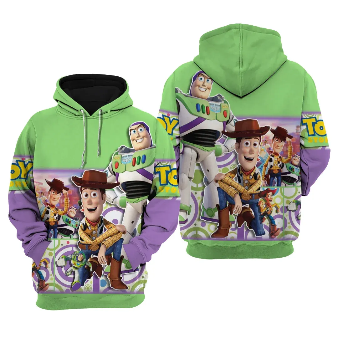 Toy Story 3D Printed Hoodie Men's Women's Casual Sweatshirt Disney 3D Zipper Hoodie Harajuku Street Hoodie Buzz Lightyear Hoodie