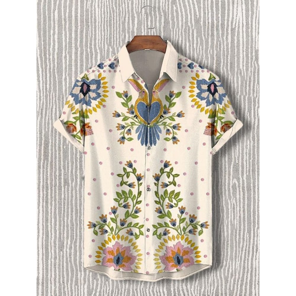 Men's Casual Shirt Hawaiian Shirt Men Summer 3d Print Casual Short Sleeved Shirt For Men Clothing Breathable Shirts