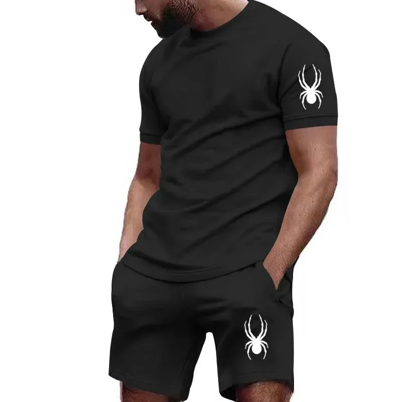 Men's summer sports suit short-sleeved T-shirt summer sports shorts two-piece suit new style