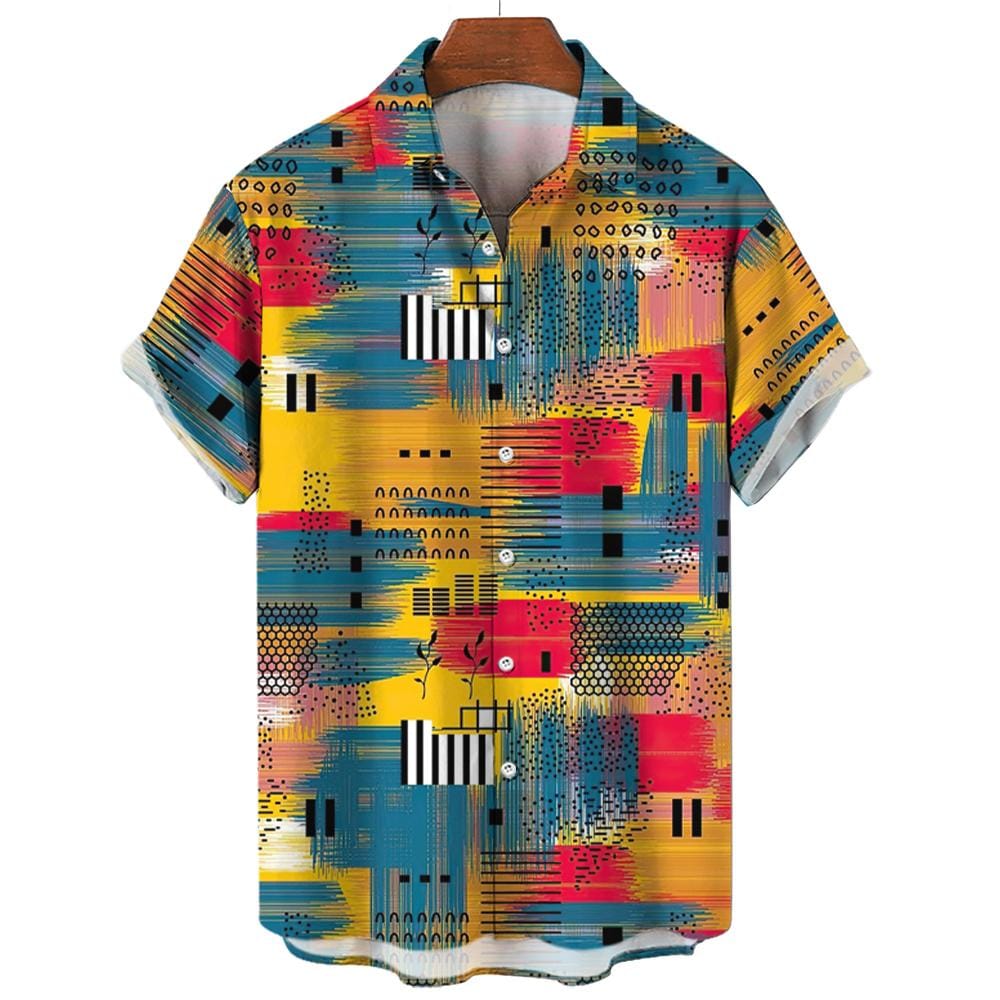New Shirts Fashion Men's Short Sleeve Tops Summer Breathable Shirts Loose Oversized T-Shirts Mens Top Casual Street Clothing