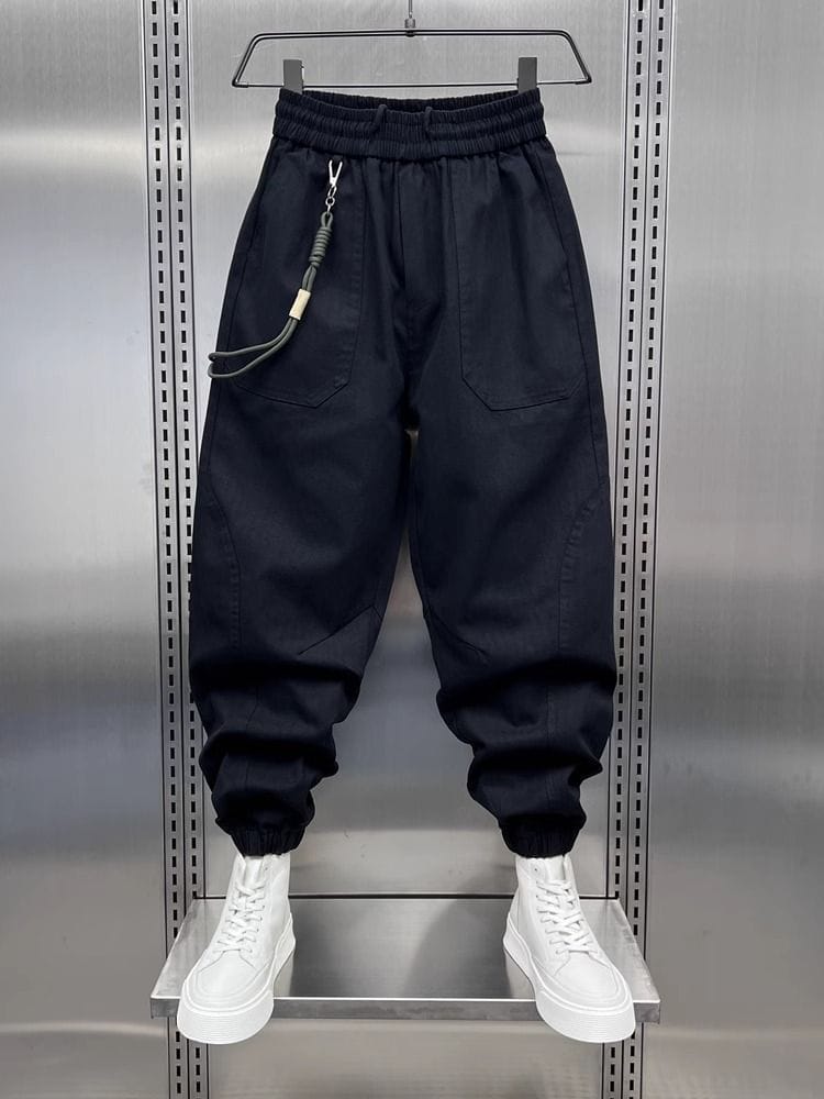 Men's Casual Pants Cotton and Linen Male New Solid Color Mens Trousers Loose Fitness Baggy Streetwear Plus Size M-5XL A007