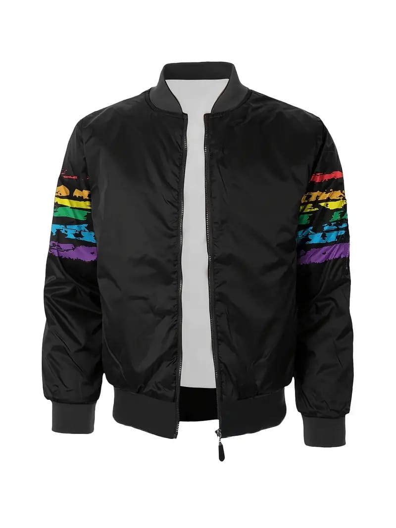 Harajuku Style Baseball Jacket Men's Retro Style Jacket Autumn 3d Animal Print Youthful Vitality Top Jacket MD3