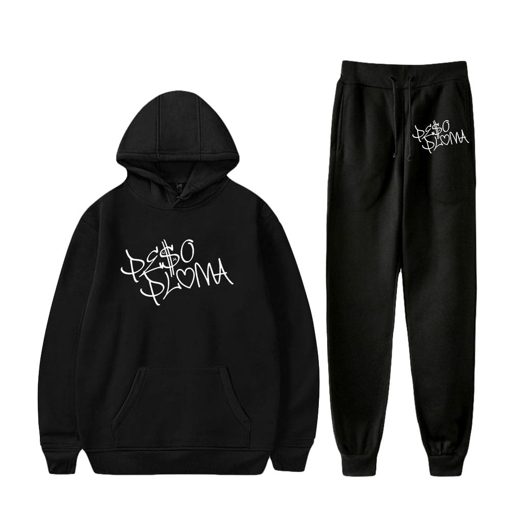Peso Pluma 2023 World Tour Hoodie Jogger Pants Fashion Two Piece Set Sweatshirts+Sweatpants Women Men's Set