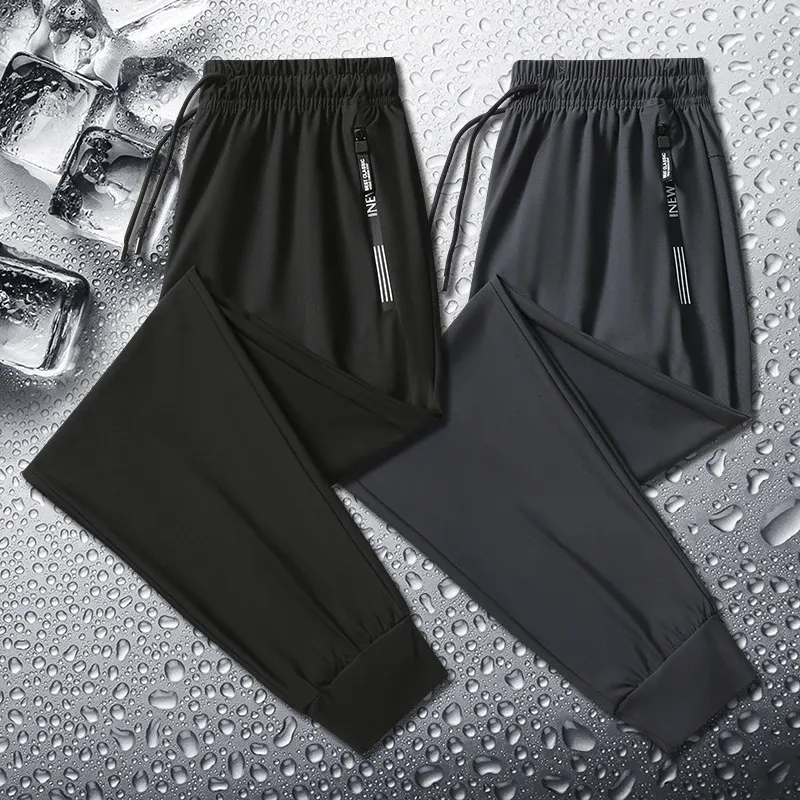 Summer Men's Casual Pants New Solid Color Comfortable and Breathable Outdoor Leisure Fitness Jogging Pants Men's Sports Pants