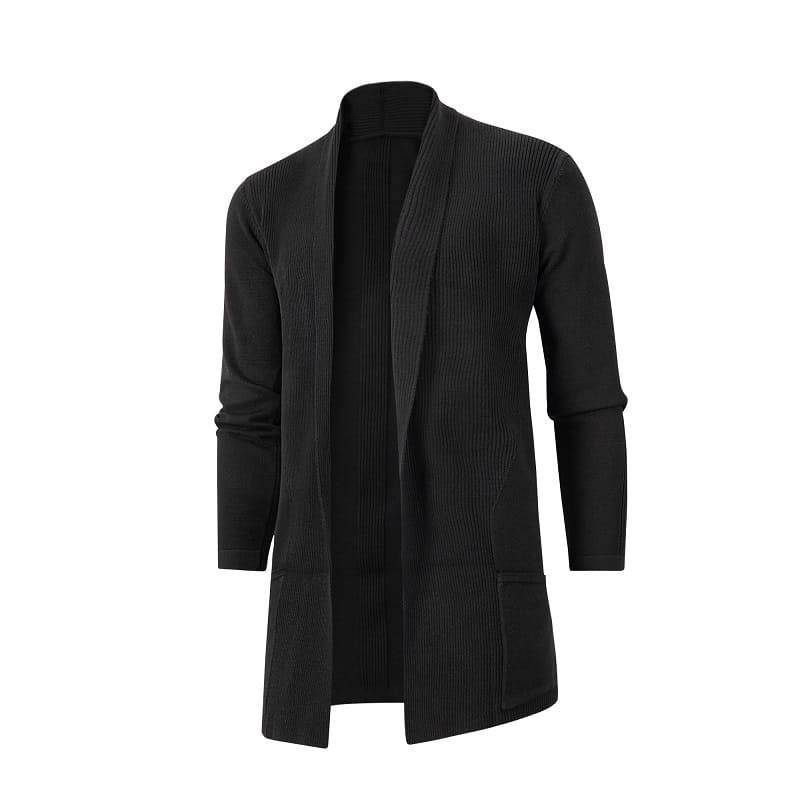 Autumn 2023 New in Casual Solid Color Long Cardigan Men European and American Style Thicken Men's Knit Cold Sweaters for Winter