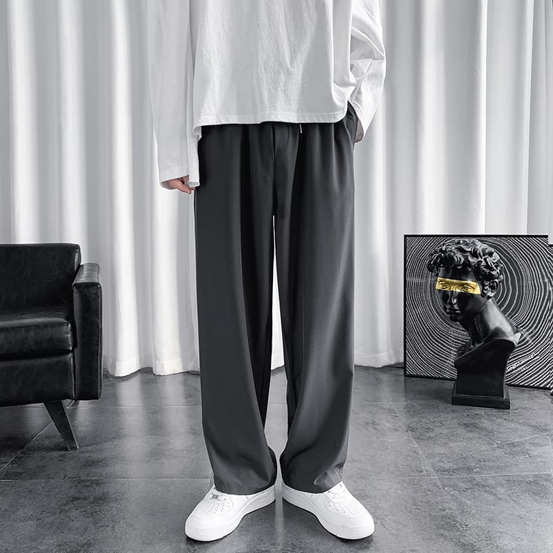 New Casual Pants Men's Fashion Brand Loose Leg Daily Sports Quick 2024 Spring Summer Thin Breathable Casual Trousers A94