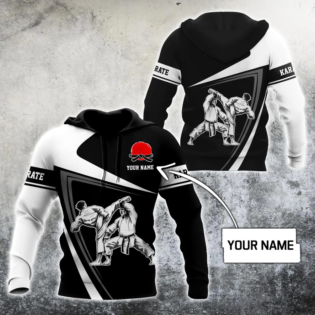 PLstar Cosmos Customized Name Karate 3D All Over Printed Fashion Men's hoodies Unisex pullover Casual Jacket Tracksuits TDD86