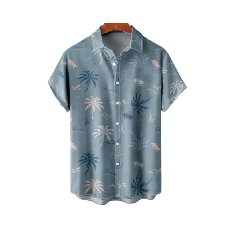 Hawaiian 3D Oil Painting Style Shirts Geometric Printing Short Sleeved Shirt men's Summer Beach Top Vacation Casual Men Clothing