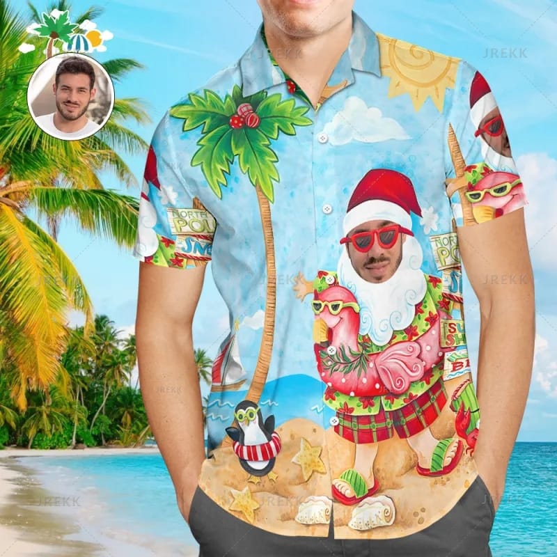 Small Size Men's Fashion 3D Printing Custom Pictures Xmas Shirts Happy Christmas Graphic Shirts & Blouses Kid Funny Short Shirts