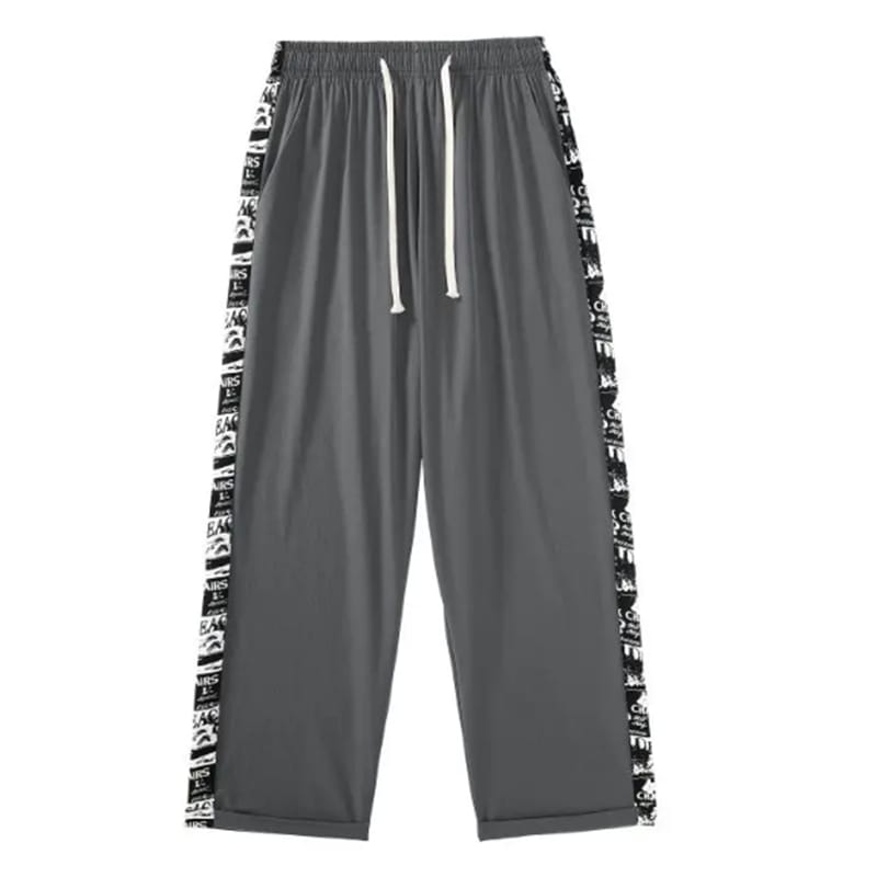 Men Trousers Spring Autumn Straight Sweatpants Tide Loose Men's Pants Patchwork Sweatpant
