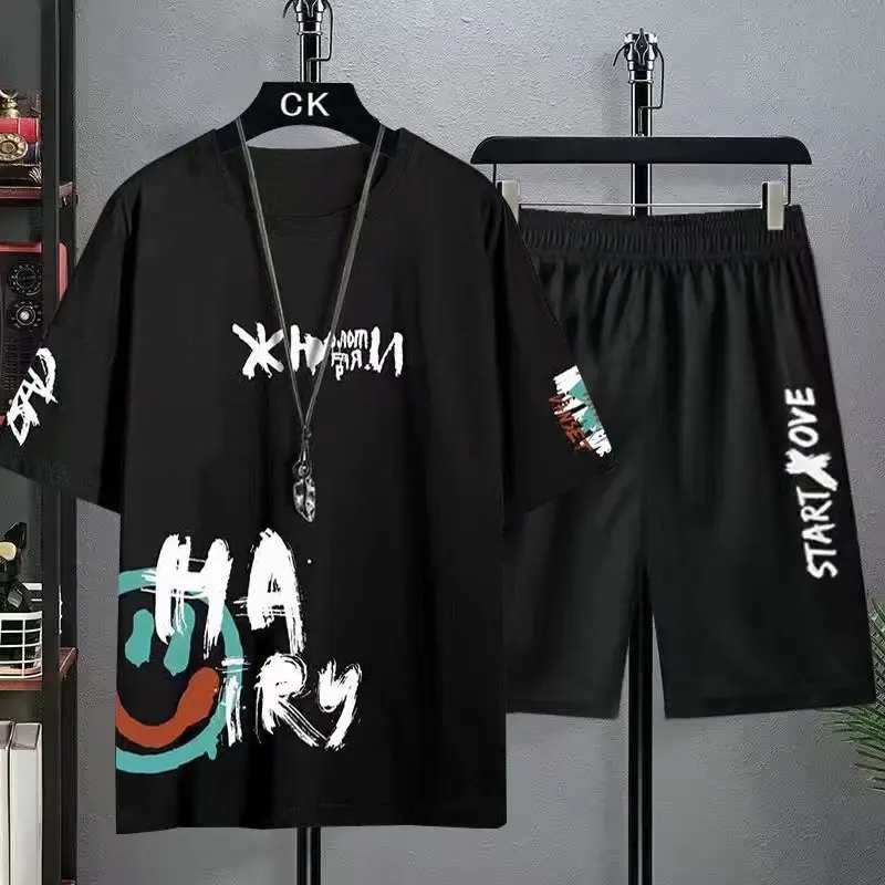 Men's T-shirt Sets Casual T Shirt Tee Beach Shorts Clothing Suit for Men Summer Sports and Leisure Tops Clothes Suits for Men