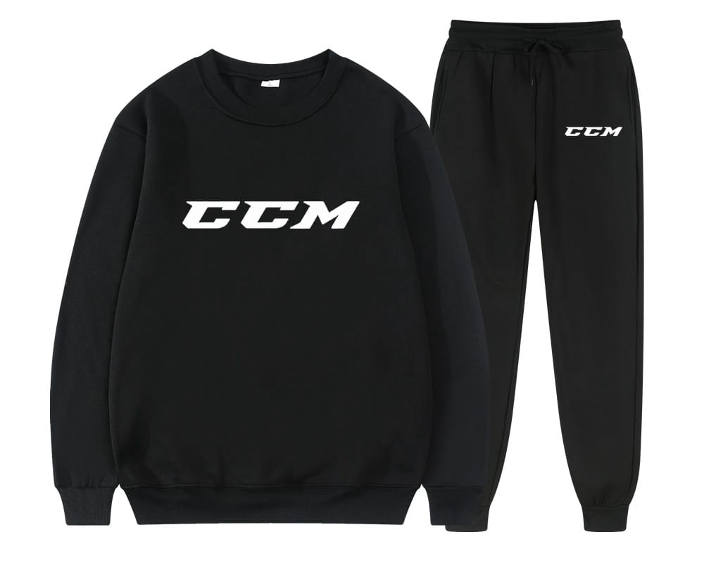 2024 Winter Tracksuits Men's sets Long Sleeve Pullover + Jogging Trousers 2pcs Sets CCM Fitness Running Suits sportswer Male