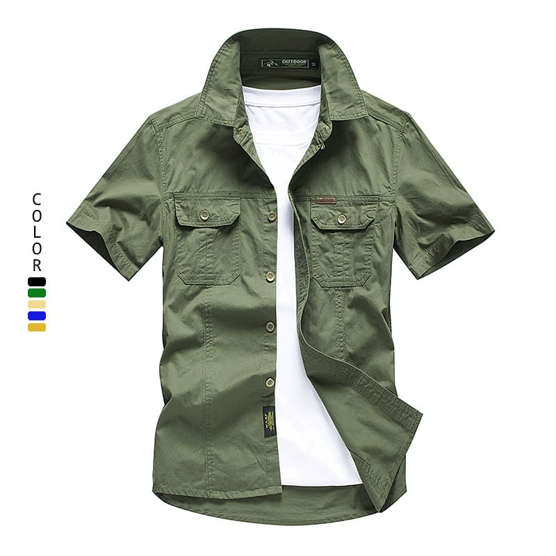 MRMT 2024 Brand New Short Sleeve Shirts Men's Cotton Workwear Shirts Large Size Men's Clothes Tsops  Tshirt Tsops For Male