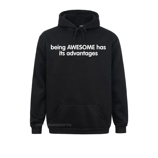 Unique Being Awesome Has Its Advantages Men's Men Latest Lovers Day Round Collar Cotton Harajuku Women Harajuku & Tees