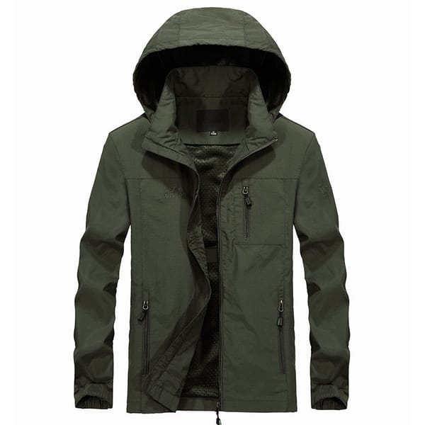 Men's Spring Windbreaker Waterproof Military Jackets Hooded Casual Coat Male Autumn Outdoor Overcoat Clothing Plus Size 5XL