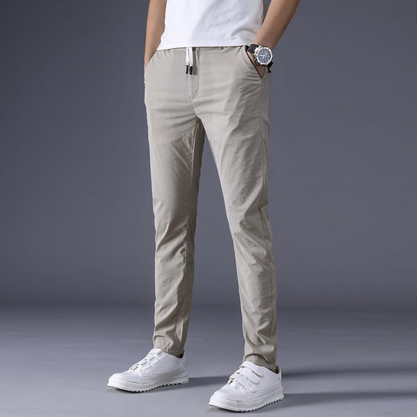 MRMT 2024 Brand Summer Men's Trousers Super Thin Breathable Stretch Trend To Trim Pants for Male Small Foot Casual Trouser
