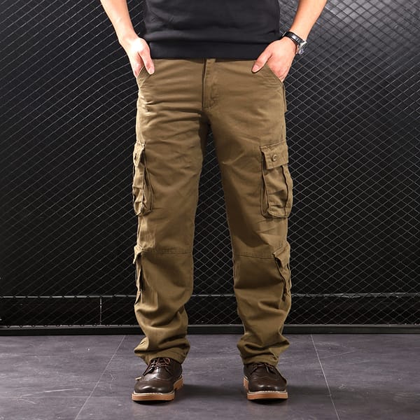 Men's Outdoor Sports Pants Multi-pocket Wearable Cotton Comfortable Work Pants Stylish Handsome Camouflage Overalls