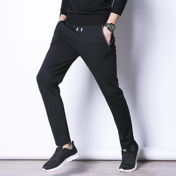 MRMT 2024 Brand New Spring and Autumn Men's Trousers Leisure Cotton Pure Color Pants for Male Pocket Zipper Stretch Trouser