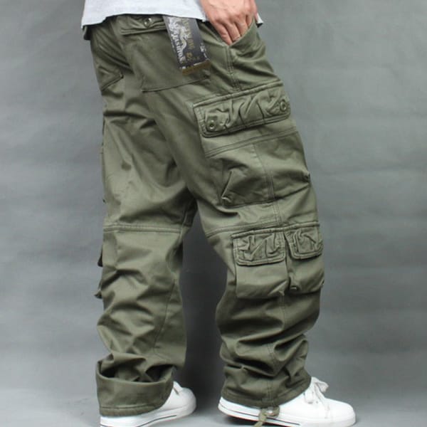 Autumn Winter Fleece Thickened Overalls Hip Hop Men's Long Trousers Men Baggy Casual Pants Warmth Plus Size 40 Mens Bottoms